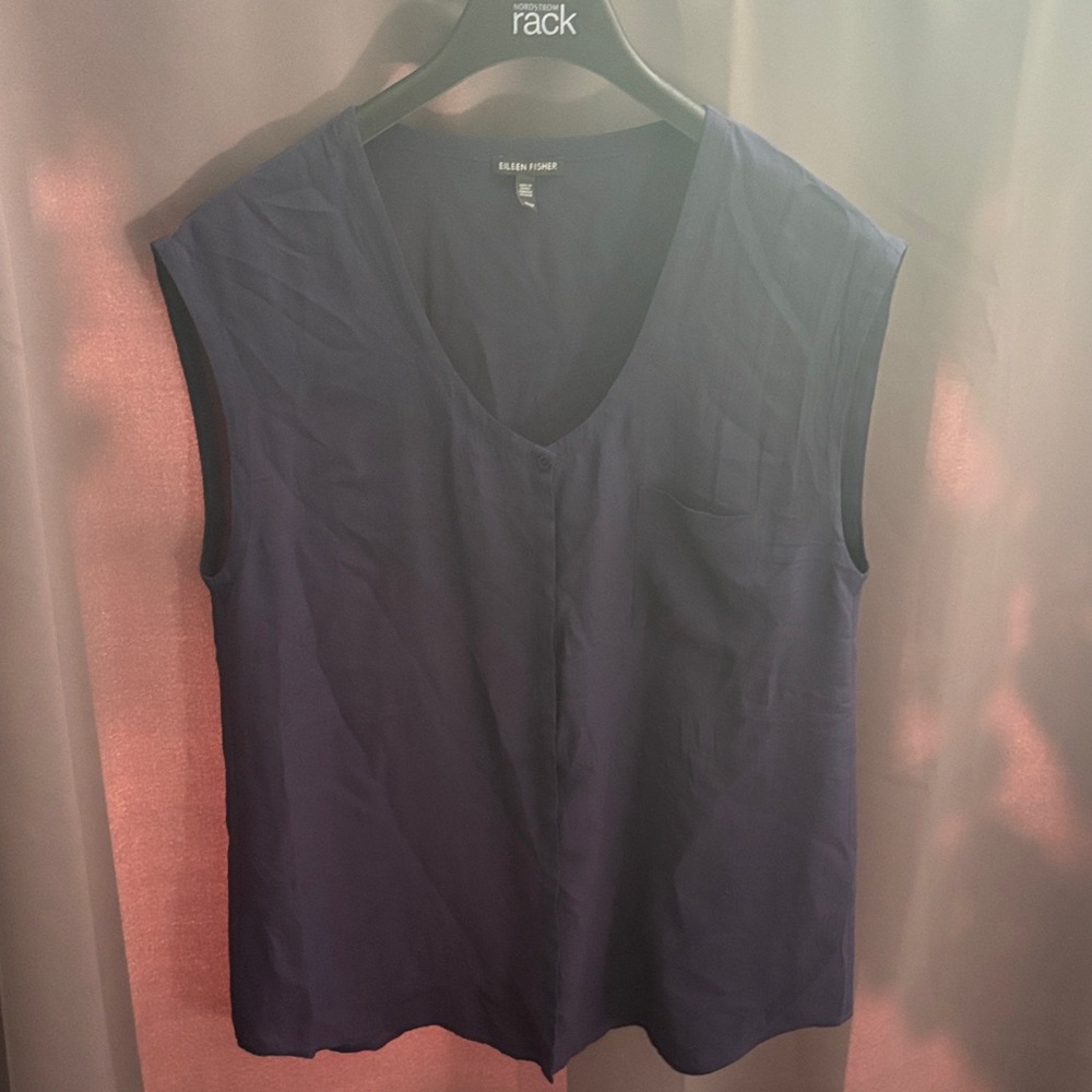 Eileen Fisher Women's Navy Sleeveless Top